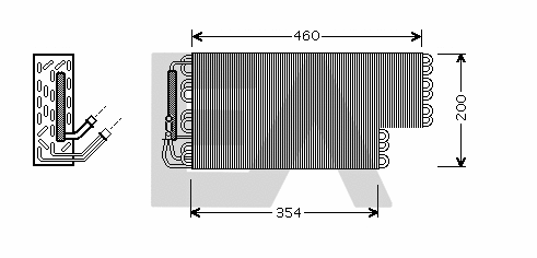 Evaporator, air conditioning (43B50013)