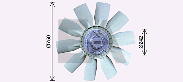 Fan Wheel, engine cooling (35C76C10)