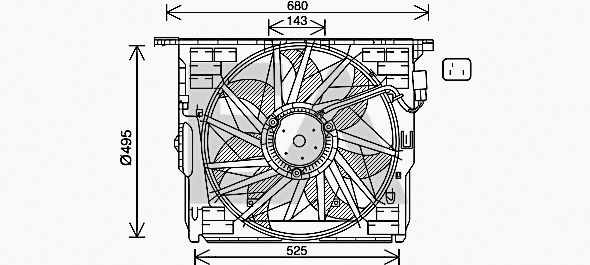 Fan, engine cooling (33V07031)