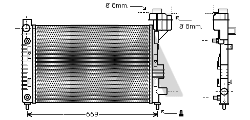 Radiator, engine cooling (31R50146)