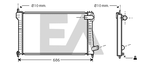 Radiator, engine cooling (31R10033)