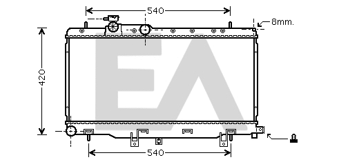Radiator, engine cooling (31R68001)
