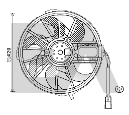 Fan, engine cooling (33V50019)