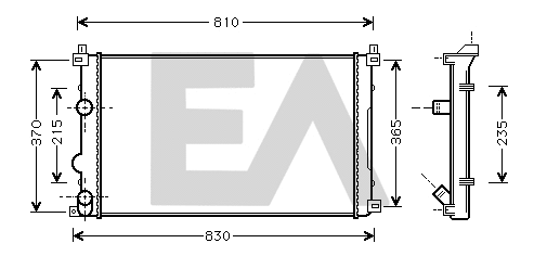 Radiator, engine cooling (31R60138)