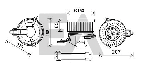 Electric Motor, interior blower (42A10025)