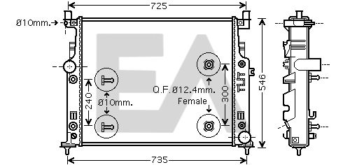 Radiator, engine cooling (31R50178)