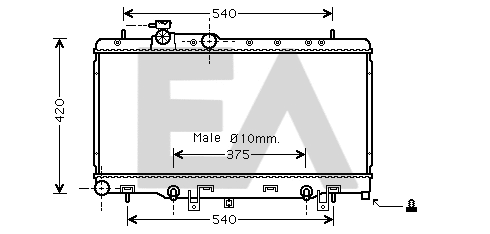 Radiator, engine cooling (31R68055)