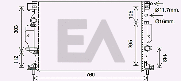 Radiator, engine cooling (31R22105)