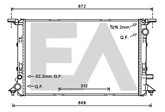 Radiator, engine cooling (31R02059)