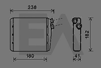 Heat Exchanger, interior heating (45C78010)