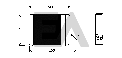 Heat Exchanger, interior heating (45C10003)