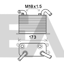 Oil Cooler, engine oil (37G77017)
