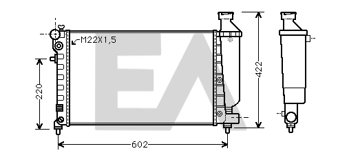 Radiator, engine cooling (31R10019)