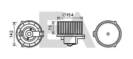 Electric Motor, interior blower (42A50014)