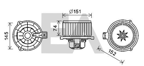 Electric Motor, interior blower (42A36019)