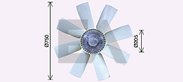 Fan Wheel, engine cooling (35C76C08)