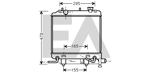Radiator, engine cooling (31R52001)
