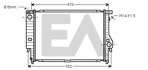 Radiator, engine cooling (31R07057)