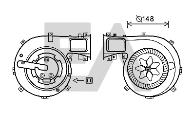 Electric Motor, interior blower (42A62002)