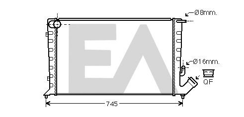 Radiator, engine cooling (31R10039)