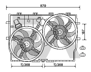 Fan, engine cooling (33V25080)