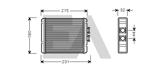 Heat Exchanger, interior heating (45C02007)