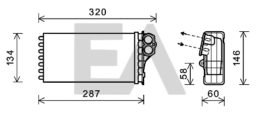 Heat Exchanger, interior heating (45C10021)
