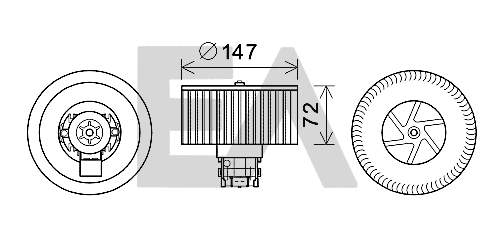 Electric Motor, interior blower (42A60026)