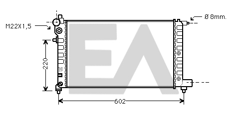 Radiator, engine cooling (31R55004)