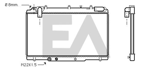Radiator, engine cooling (31R60055)