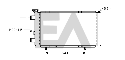 Radiator, engine cooling (31R60012)