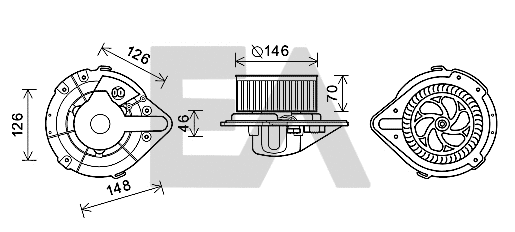 Electric Motor, interior blower (42A02001)