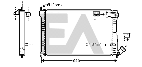 Radiator, engine cooling (31R10017)