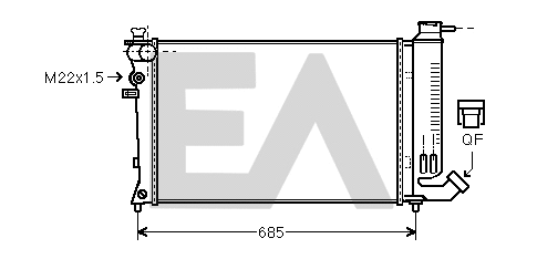 Radiator, engine cooling (31R55078)