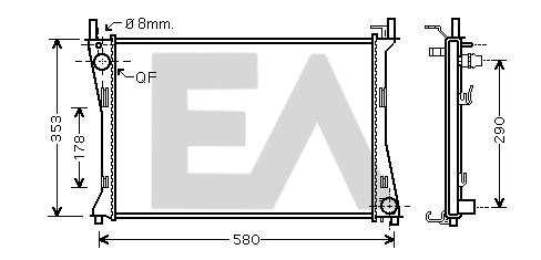 Radiator, engine cooling (31R22128)