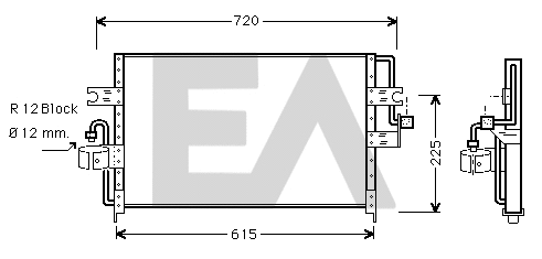 Condenser, air conditioning (30C18007)