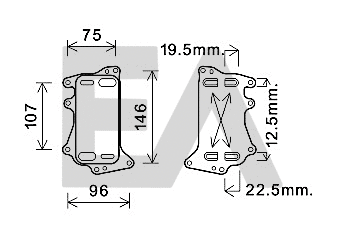 Oil Cooler, engine oil (37G07019)
