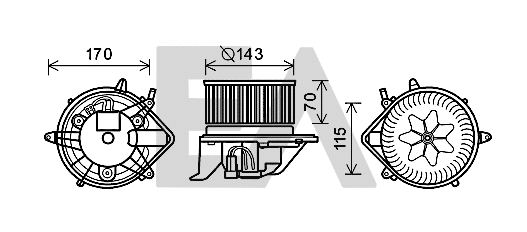 Electric Motor, interior blower (42A07003)