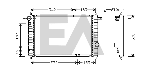 Radiator, engine cooling (31R20037)