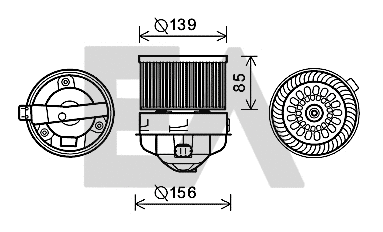 Electric Motor, interior blower (42A55002)