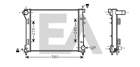 Radiator, engine cooling (31R25138)