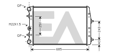 Radiator, engine cooling (31R61011)