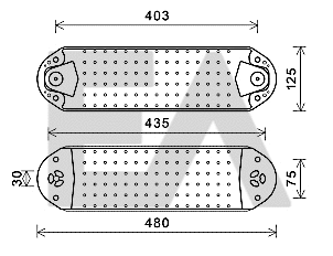 Oil Cooler, engine oil (37G76003)