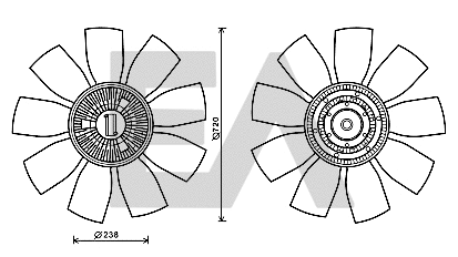 Fan Wheel, engine cooling (35C45C02)