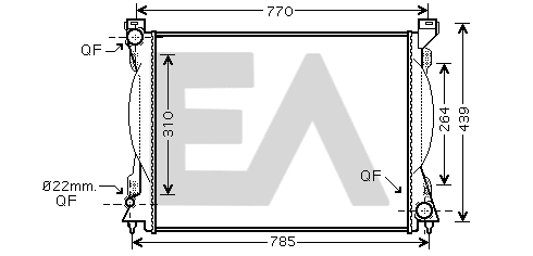 Radiator, engine cooling (31R02044)