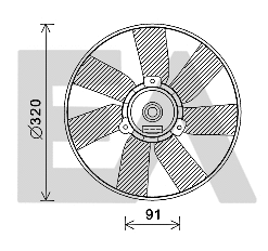 Fan, engine cooling (33V77034)