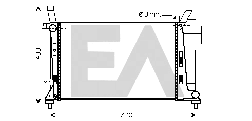 Radiator, engine cooling (31R50174)