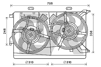 Fan, engine cooling (33V25100)