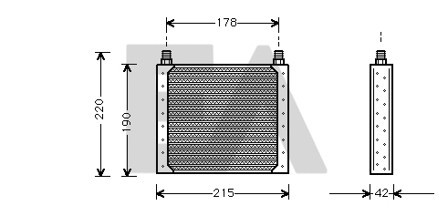 Oil Cooler, engine oil (37G60001)