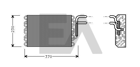 Evaporator, air conditioning (43B50001)